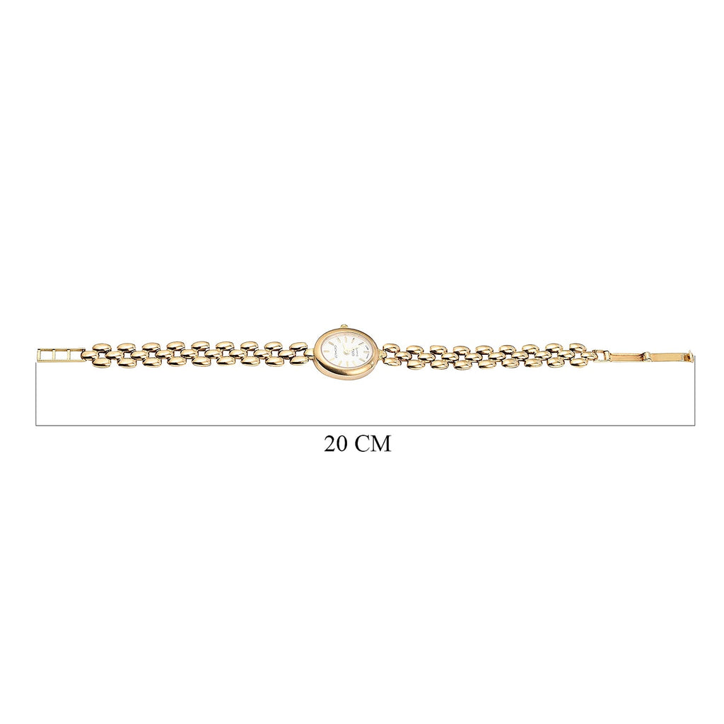 Closeout Deal - Swiss Movement Watch in 9K Yellow Gold Panther Link Bracelet. Gold wt 11.43 Gms