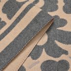 Closeout Deal Super Soft Shawl One Size Color Beige Base With Gray Floral Pattern 100% Viscose.