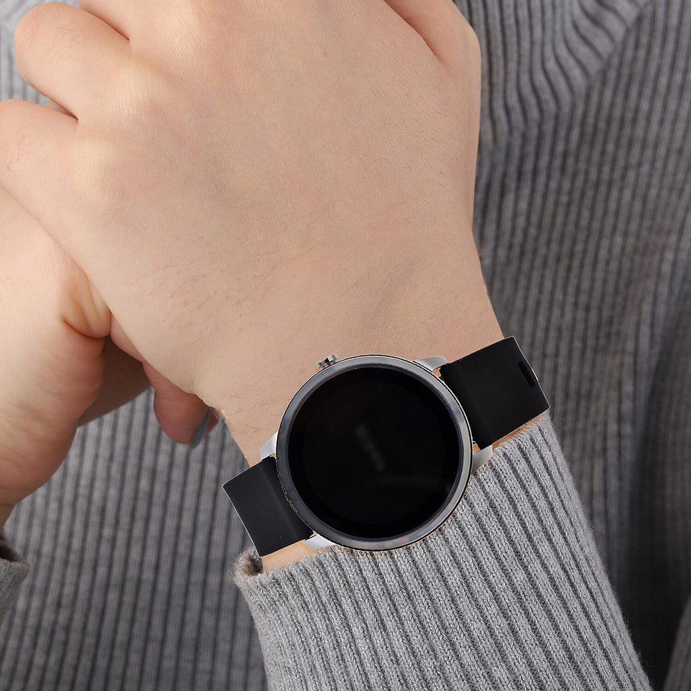 Ben Sherman Smartwatch, Multiface, Heart Rate Monitor, Sleep Aware, SmartPhone connected, Music Controller, Water Resistant with Silicone Strap - Black