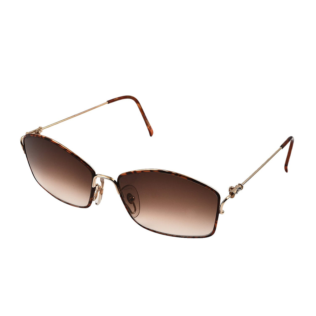 Closeout deal - Dior Vintage Rectangle Sunglasses - Brown