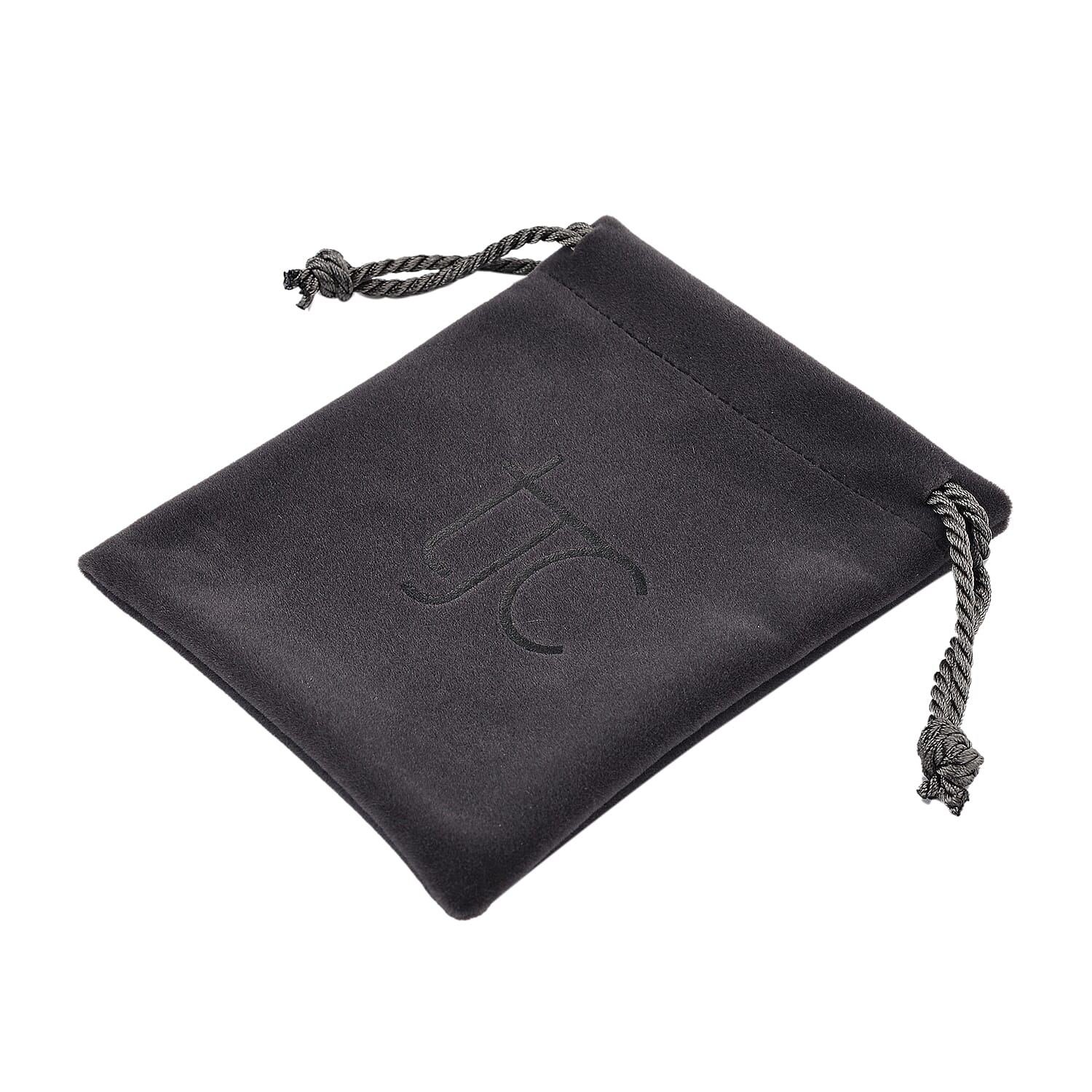 Knitted Bottom Plush Cloth Coin Pouch (Size 12x10x1 cm) - Grey