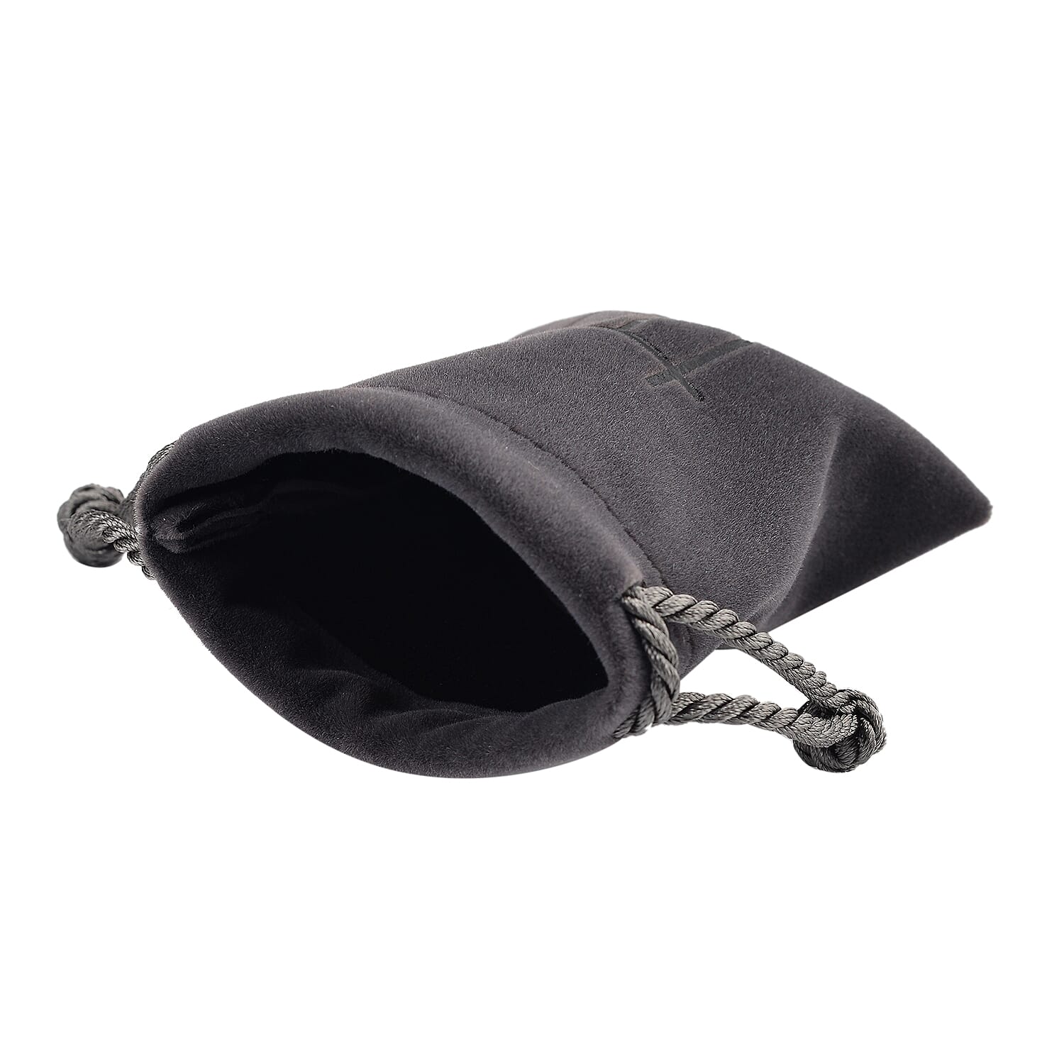Knitted Bottom Plush Cloth Coin Pouch (Size 9x7x1 cm) - Grey