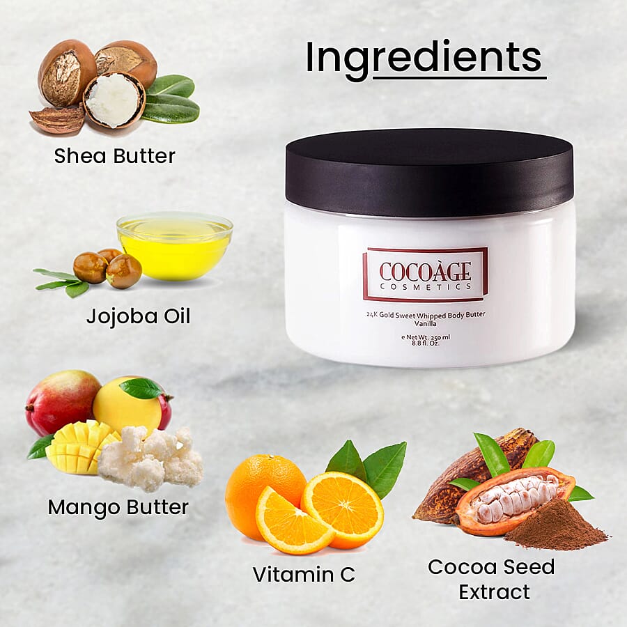 Cocoage 24K Gold Sweet Whipped Body Butter - Vanilla