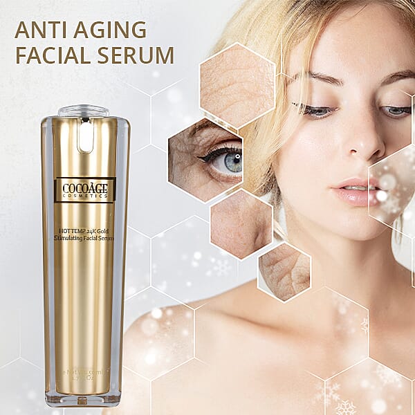Cocoage- Hot Temp 24K Gold Stimulating Facial Serum - 50ml