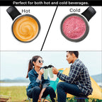 Hot or Cold Insulated Mug with Lid and Stainless Steel Straw - Green