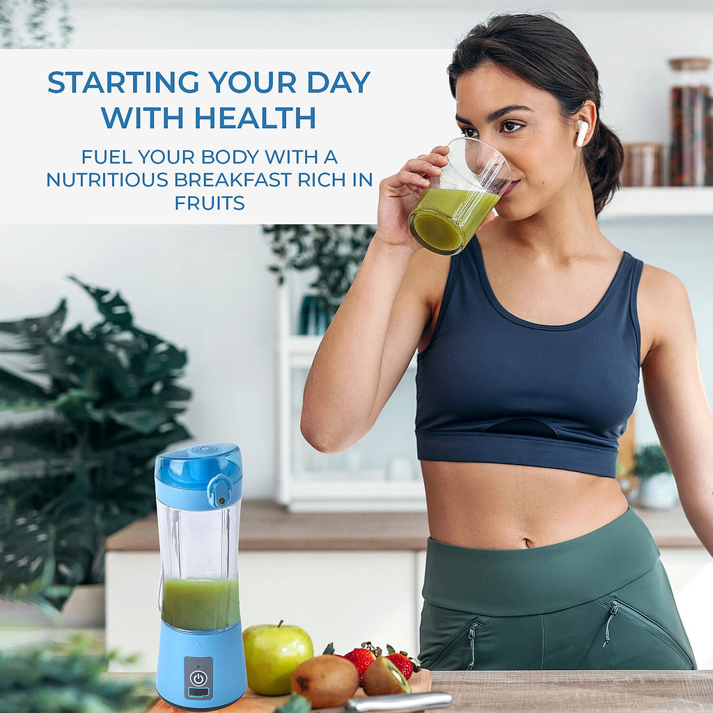 380ml Portable Blender with Detachable Cup - Blue