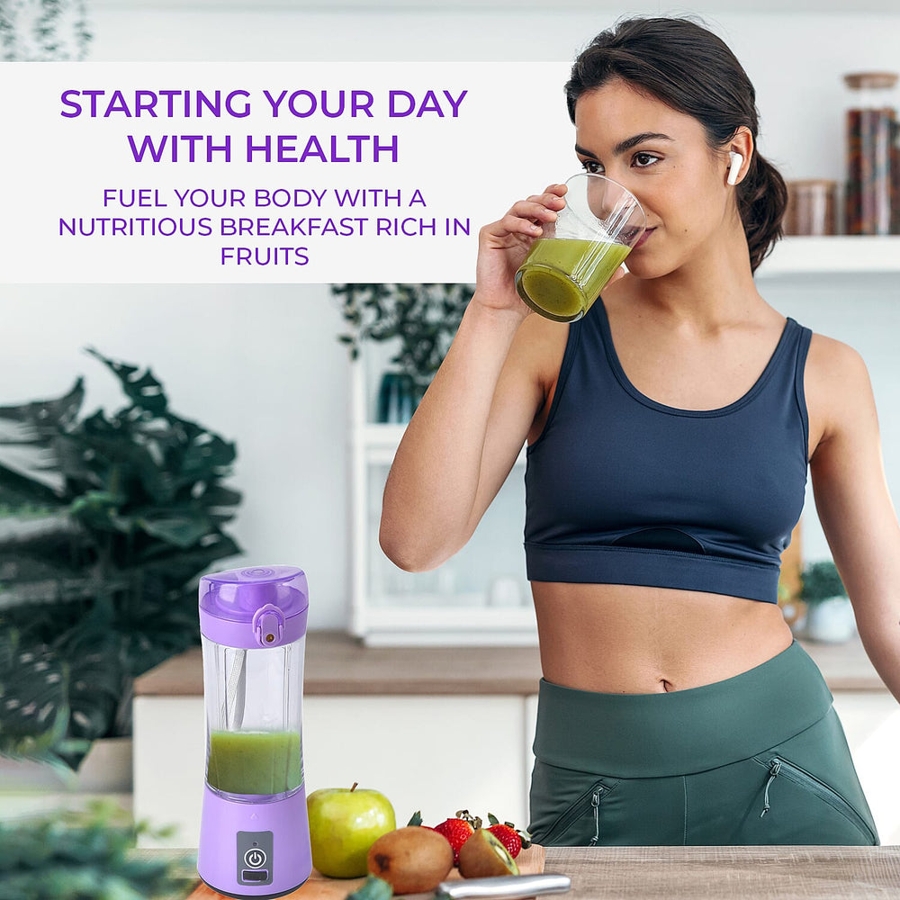 380ml Portable Blender with Detachable Cup - Purple