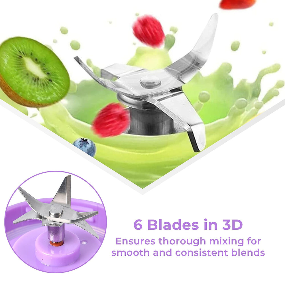 380ml Portable Blender with Detachable Cup - Purple