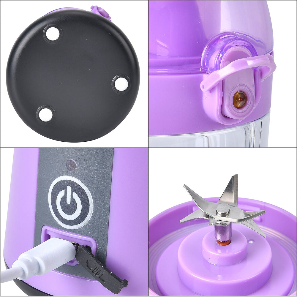 380ml Portable Blender with Detachable Cup - Purple