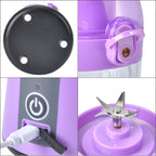 380ml Portable Blender with Detachable Cup - Purple