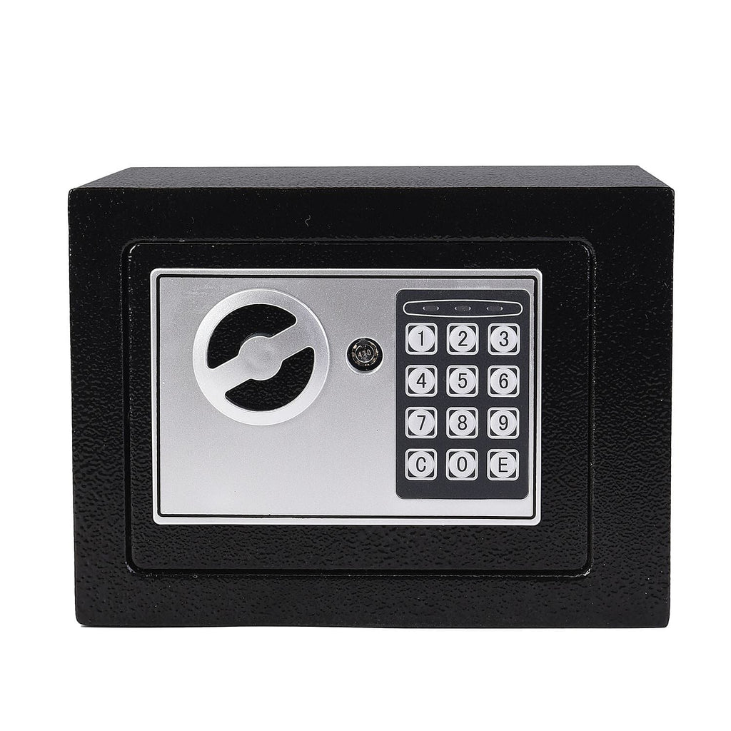 Strong Steel Safe Box With Pincode Access (4 AA Batteries,Not Included) - Black