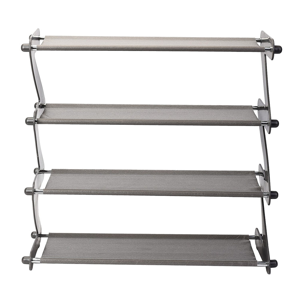 Durable and Portable Z-shaped Shoe Rack in Grey (Size 46x16x46 Cm)