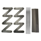 Durable and Portable Z-shaped Shoe Rack in Grey (Size 46x16x46 Cm)