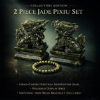 Black Friday Collectors Edition -  2 Pcs Set Serpentine Jade Carved Pixiu Sculpture 5045.00 Ct.