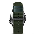 Columbia Viewmont Quartz Movt. 3ATM WR Black Dial Mens Watch with Green Colour Canvas Strap