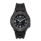 Columbia Trailhead Quartz Movt. Black Dial Mens Watch with Black Silicone Starp