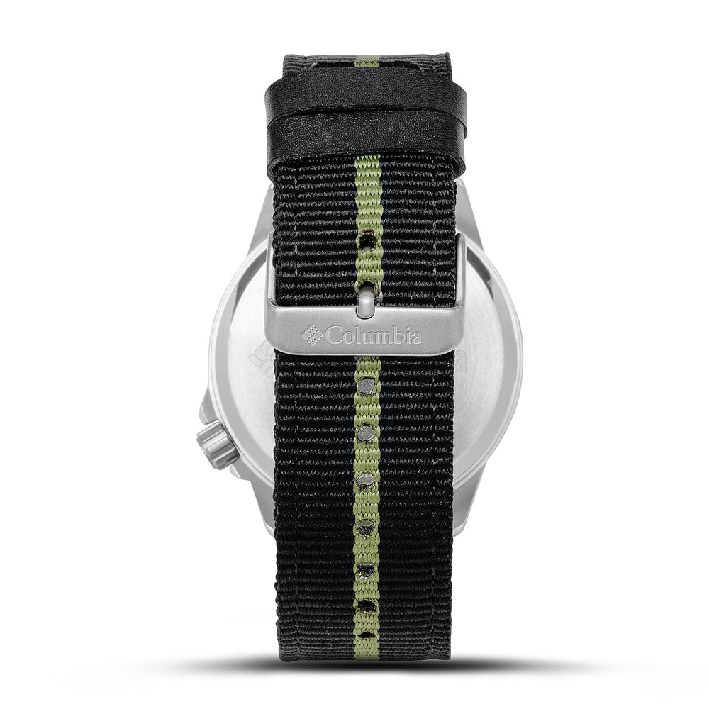 Columbia Viewmont Quartz Movt. 5ATM WR Olive Dial Mens Watch with Olive Canvas Strap