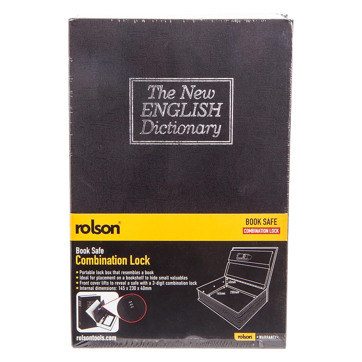Combination Book Safe Box - Black