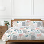 One Time Closeout - Anisa Abstract Pattern Duvet Cover Set (Size Single) - Silver
