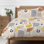 One Time Closeout - Copenhagen Home Anisa Abstract Pattern Duvet Cover Set (Size Single) - Terracotta
