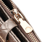 Designer Inspired-Compact RFID Protected Wallet with Gold Clasp - Gold