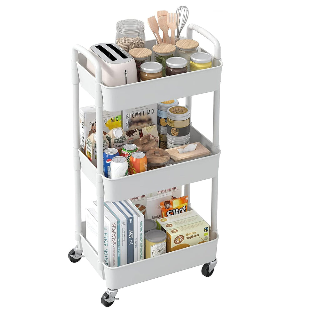 Home Trolley - 3 Tier with Wheels - Kitchen, Bathroom, Bedroom