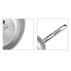 Tramontina Cookware Set - 3 Casserole Pans - Triple Layer Base - All Hob types & Oven Safe (Size 26x20x16 cm) - Silver