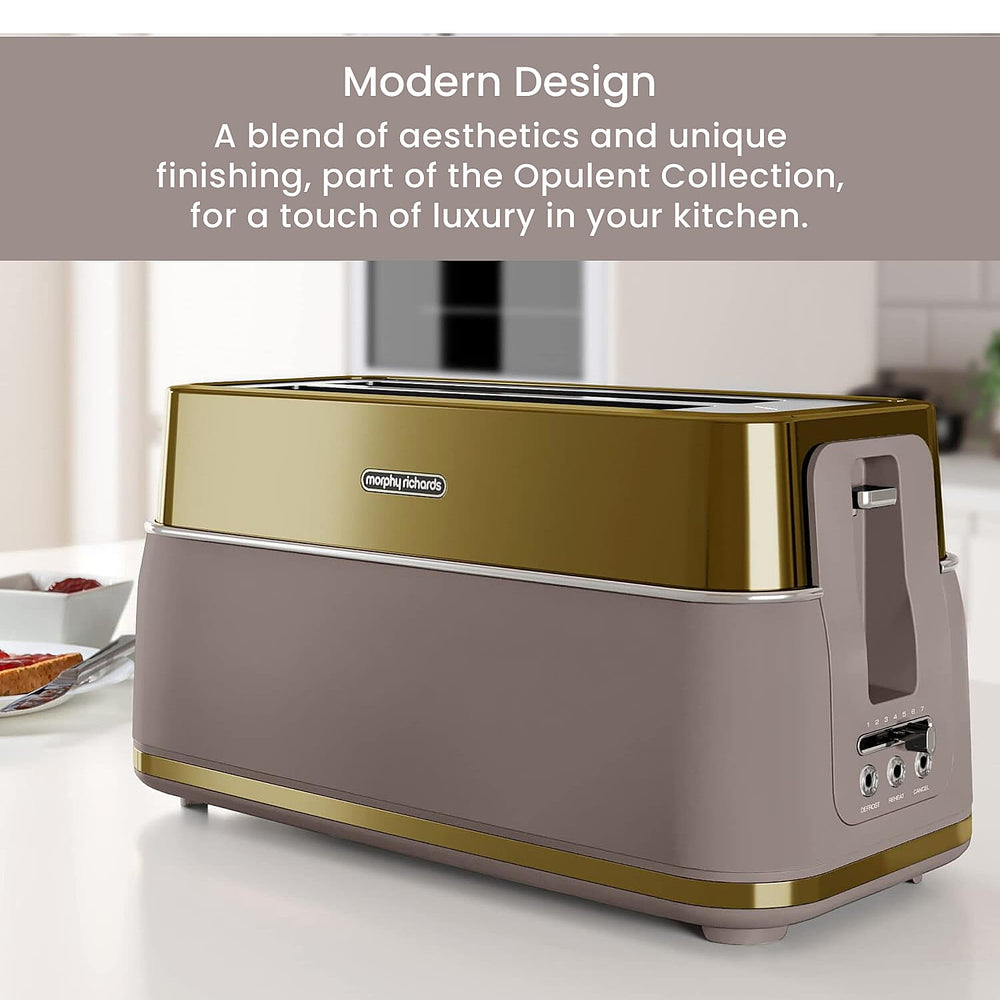 Morphy Richards Signature 4 Slice Toaster with Removable Crumb Tray - Gold