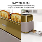 Morphy Richards Signature 4 Slice Toaster with Removable Crumb Tray - Gold