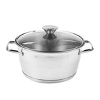 Tramontina Cookware Set - Fry Pan 16cm, Saucepan 20cm, Casserole Pot 20cm - Triple Layer Base - All Hob types (Size 20x20x16 cm) - Silver