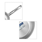 Tramontina Cookware Set - Fry Pan 16cm, Saucepan 20cm, Casserole Pot 20cm - Triple Layer Base - All Hob types (Size 20x20x16 cm) - Silver