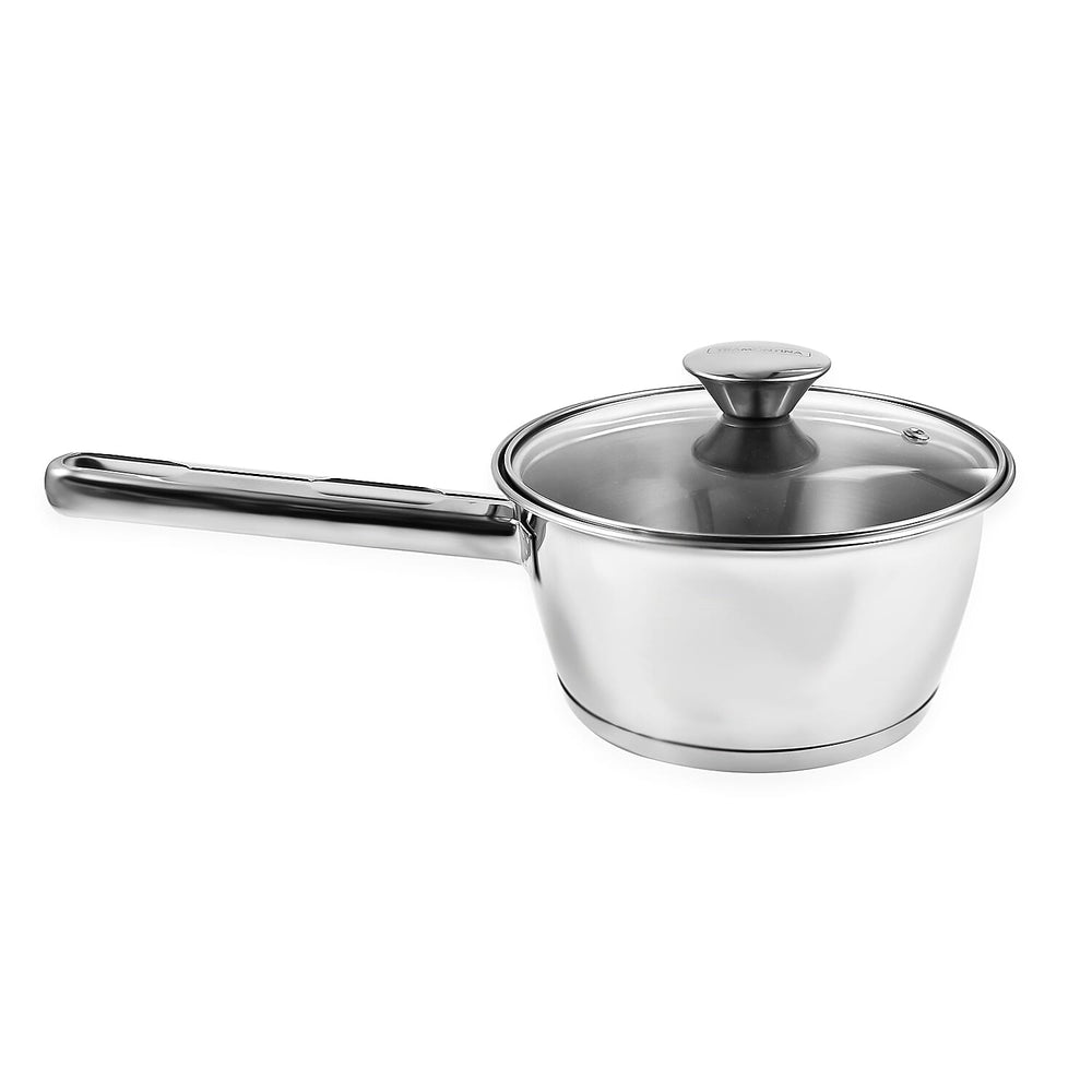 Tramontina Cookware Set - 2 Casserole Pots 20 - 24cm And Saucepan 16cm - Triple Layer Base - All Hob types - Silver