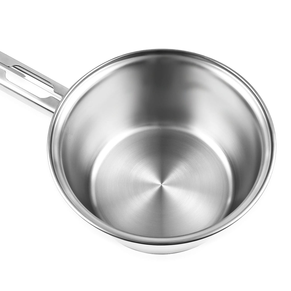 Tramontina Cookware Set - 2 Casserole Pots 20 - 24cm And Saucepan 16cm - Triple Layer Base - All Hob types - Silver