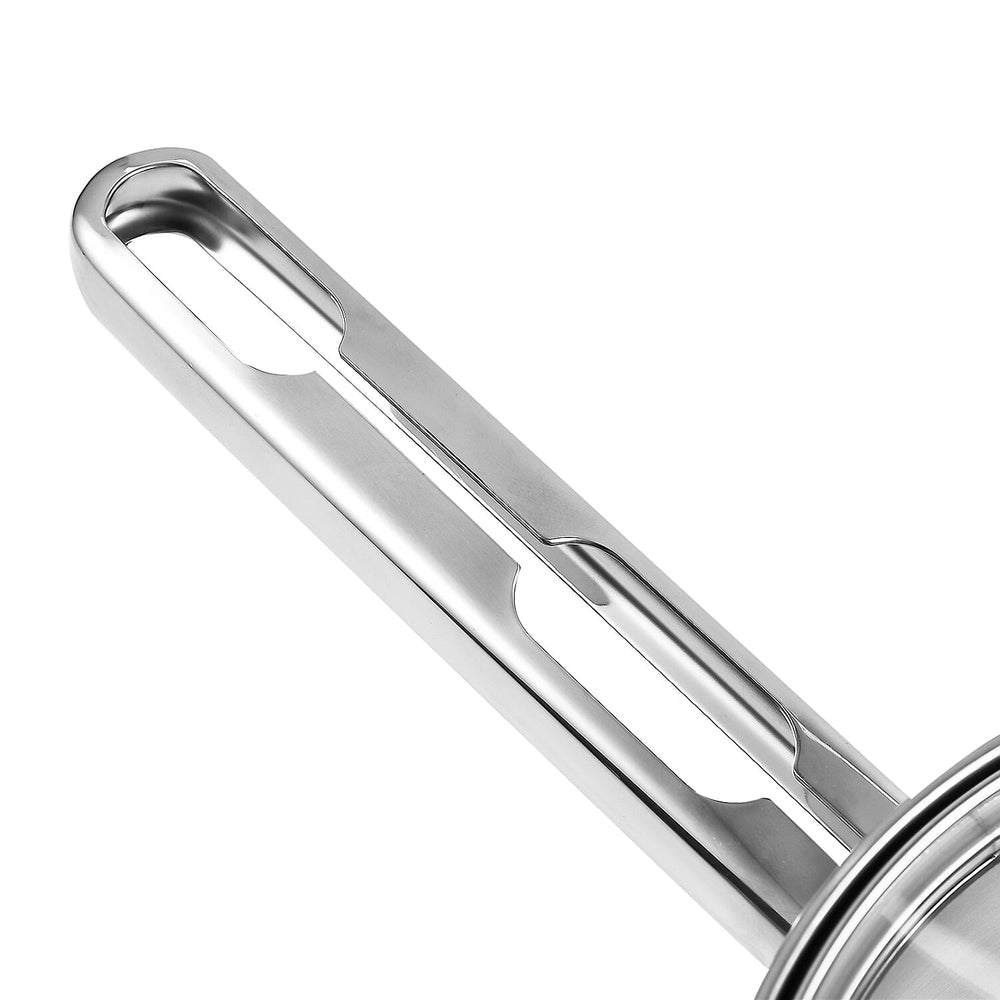 Tramontina Cookware Set - 2 Casserole Pots 20 - 24cm And Saucepan 16cm - Triple Layer Base - All Hob types - Silver