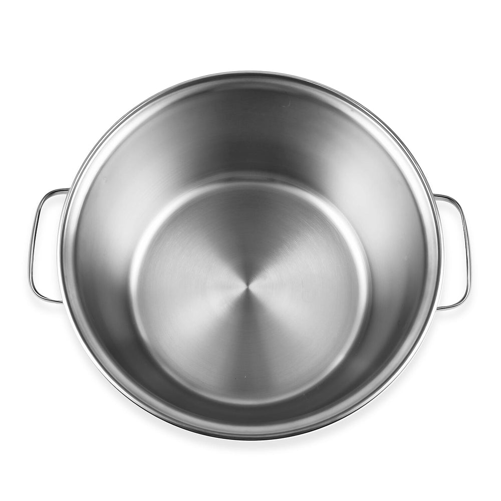 Tramontina Cookware Set - 2 Casserole Pots 20 - 24cm And Saucepan 16cm - Triple Layer Base - All Hob types - Silver