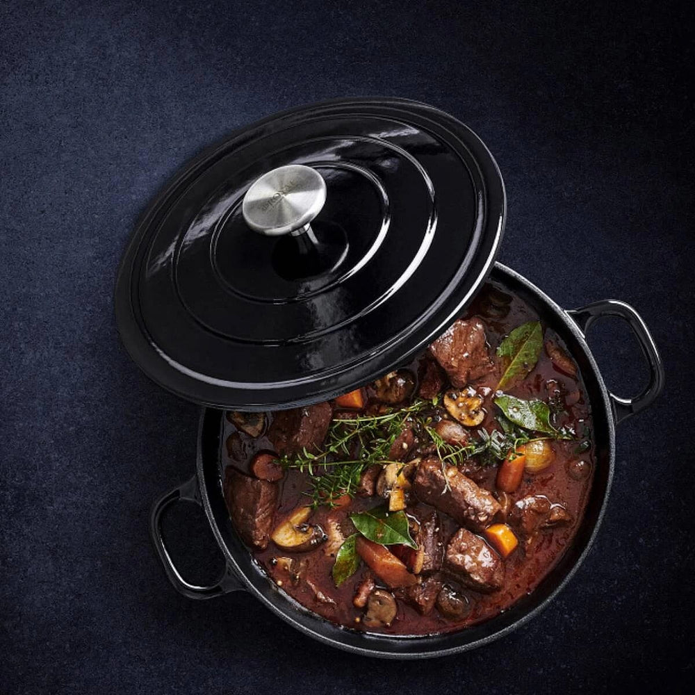 Royal Van Kempen & Begeer, Cast Iron Casserole (24cm- 4.2L) - Black