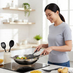 3-Piece Cookware Utensil Set- Inc. Slotted Spoon, Solid Spoon, - Spatula - Black