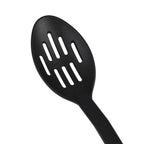 3-Piece Cookware Utensil Set- Inc. Slotted Spoon, Solid Spoon, - Spatula - Black