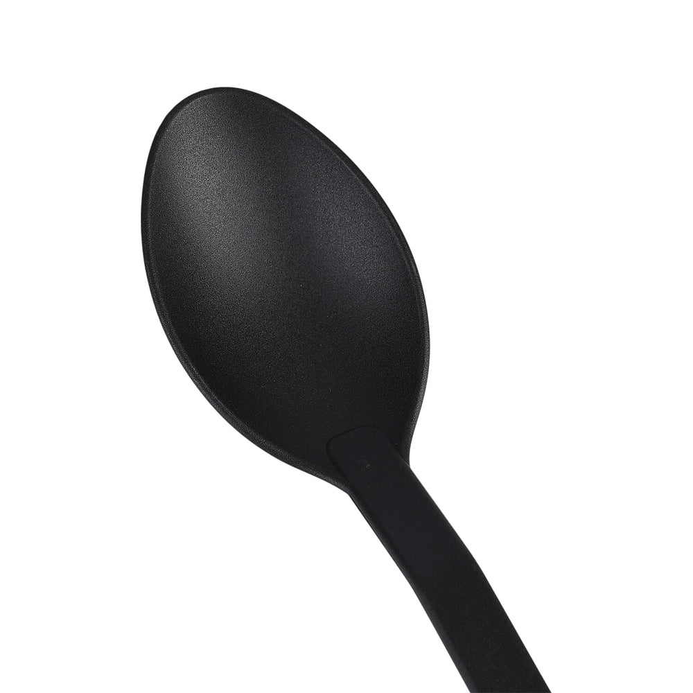 3-Piece Cookware Utensil Set- Inc. Slotted Spoon, Solid Spoon, - Spatula - Black