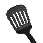 3-Piece Cookware Utensil Set- Inc. Slotted Spoon, Solid Spoon, - Spatula - Black
