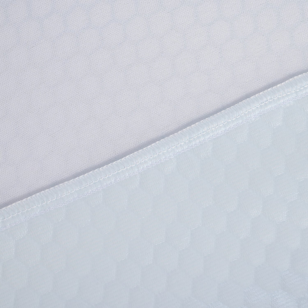Jacquard Waterproof Mattress Protector (King Size) - White - Blue
