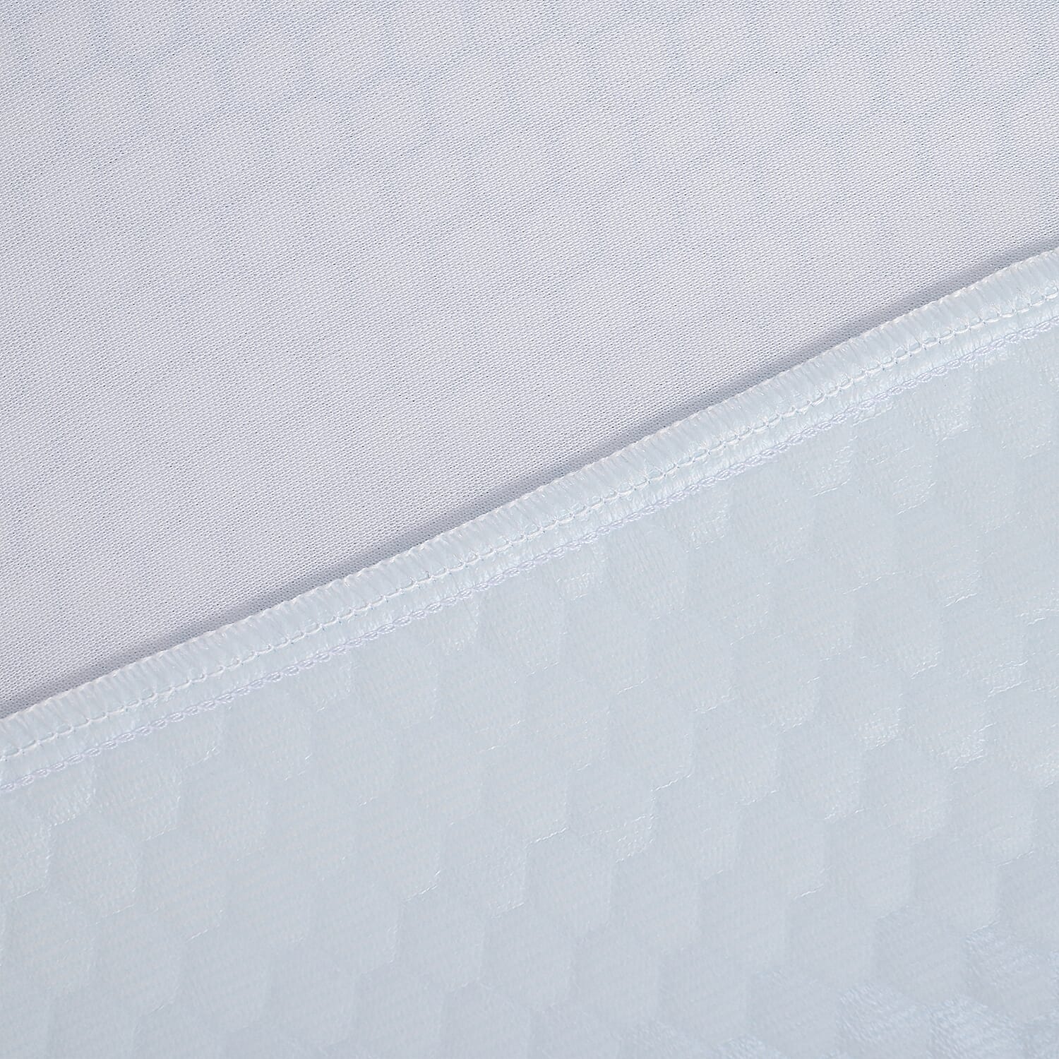 Jacquard Waterproof Mattress Protector (King Size) - White - Blue