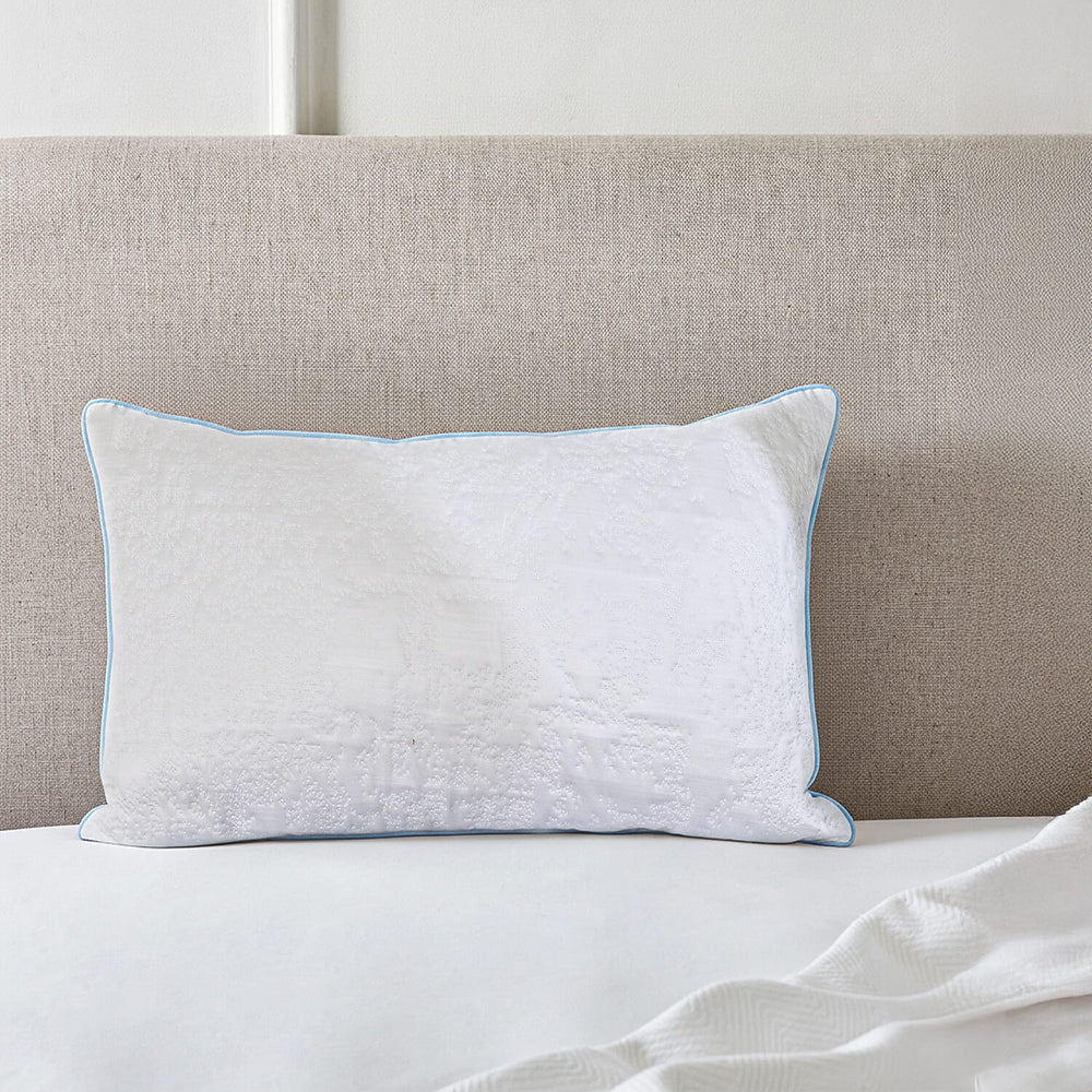 Cooling - Waterproof Jacquard Pillow Protector - White