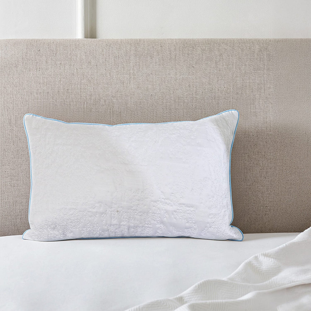 Cooling - Waterproof Jacquard Pillow Protector - White