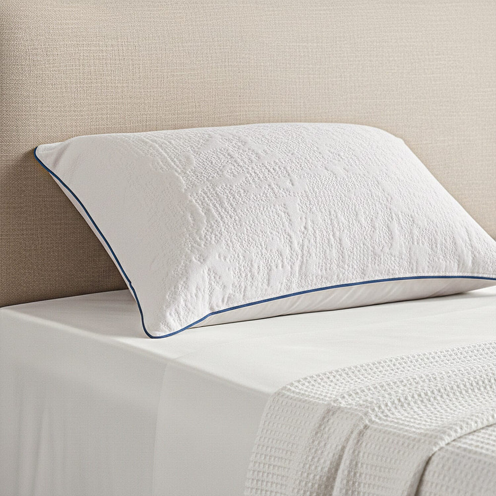Cooling - Waterproof Jacquard Pillow Protector - White