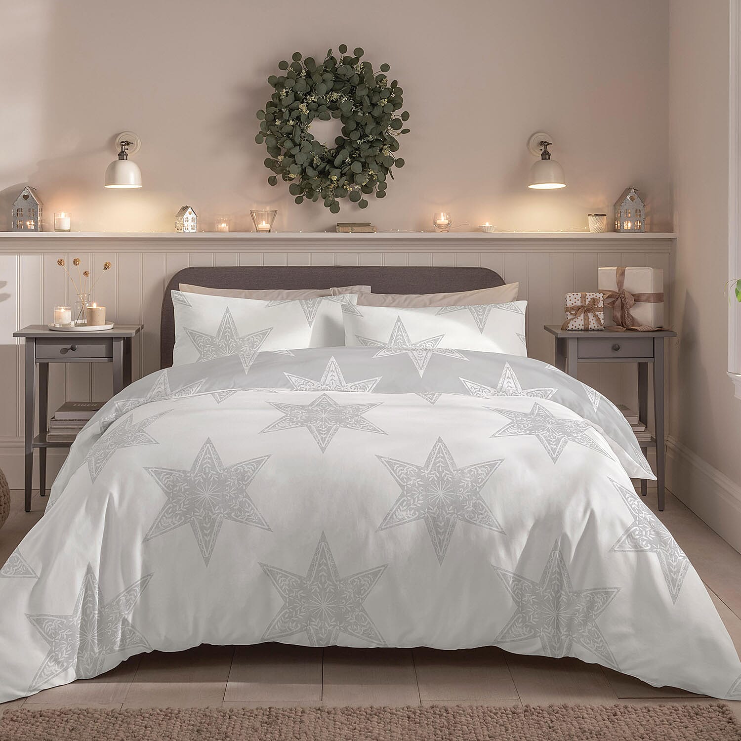 Copenhagen Home Stars White Duvet Cover Set - Single