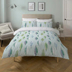 Flynn Duck Egg Duvet Cover Set (Size Double) - Blue