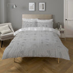 Copenhagen Polyester Duvet Cover (Size 1x1 cm) - Mink & Grey