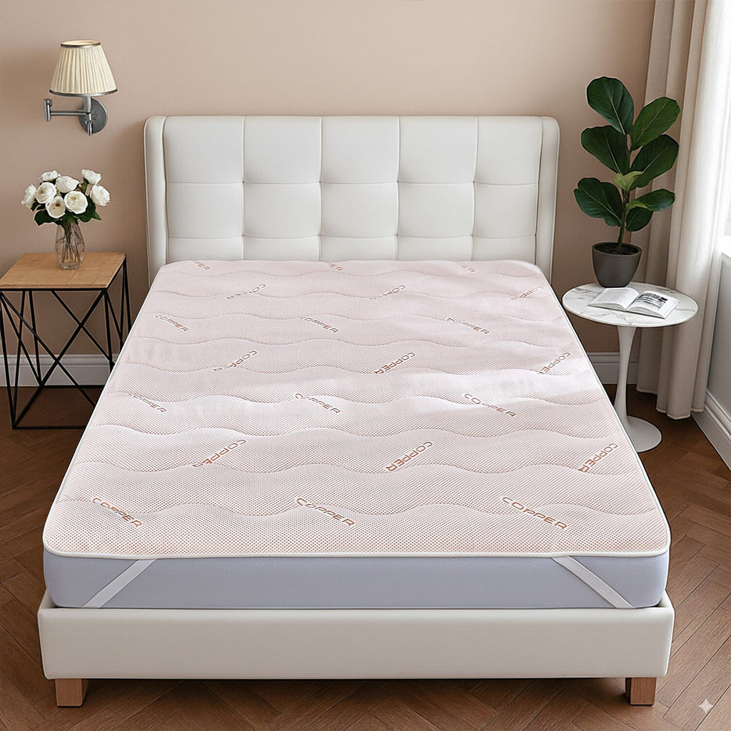Copper Infused Polyester Mattress Topper(150x200-5 cm)