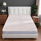 Anti-Bacterial Copper Infused Jacquard Mattress Topper (Size Single) - White